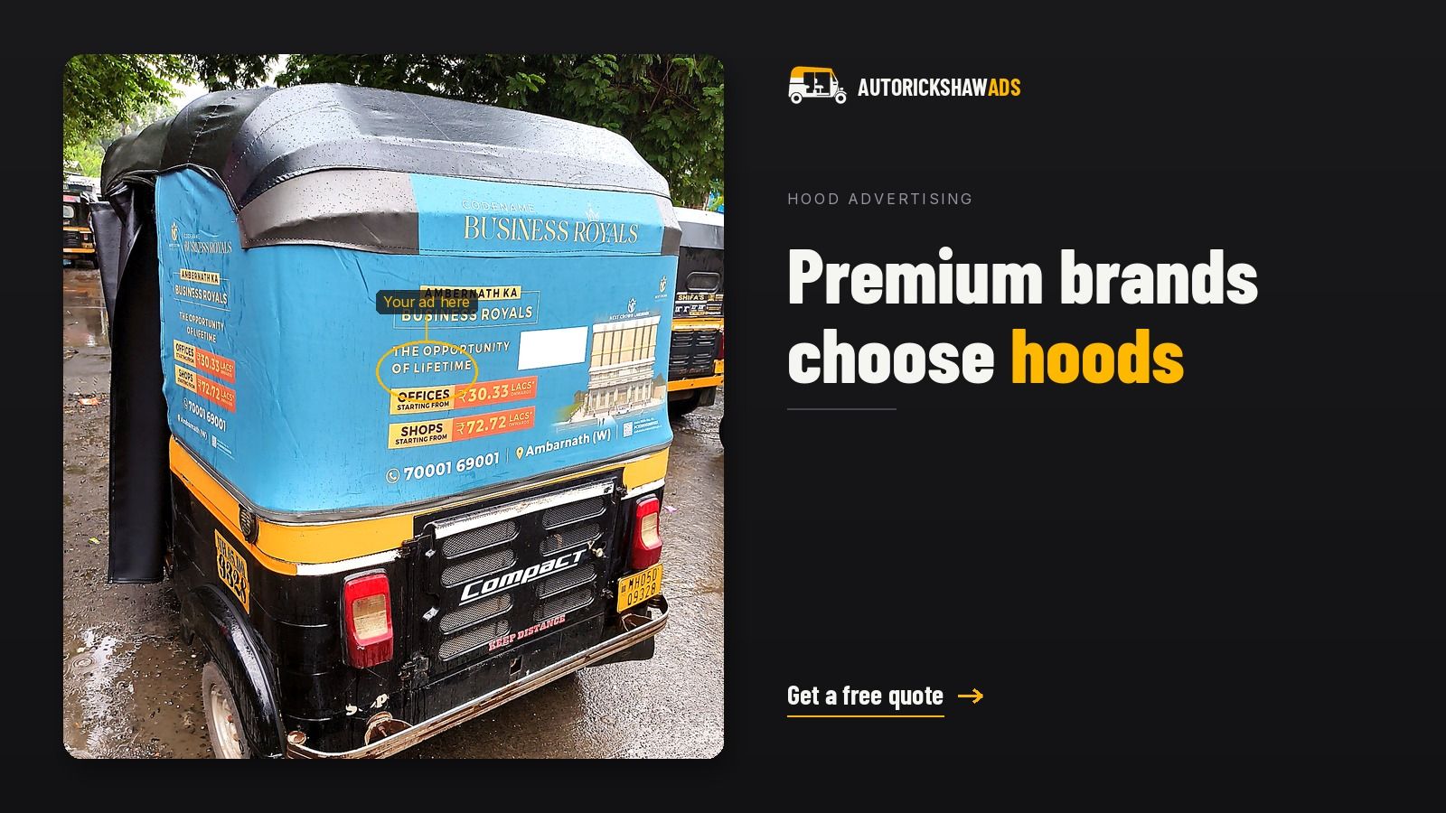 Hood advertising campaign - Ambernath